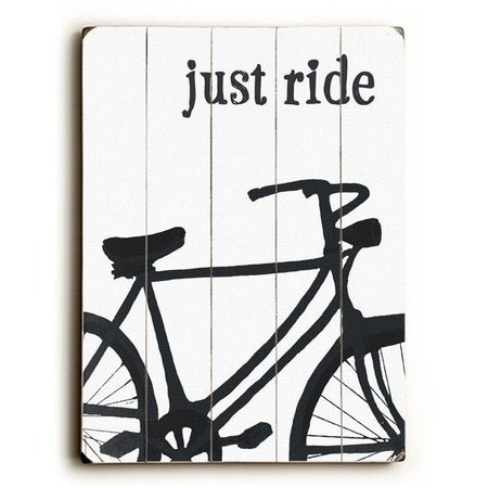 ONE BELLA CASA One Bella Casa 0003-9404-20 18 x 24 in. Just Ride Planked Wood Wall Decor by Lisa Weedn 0003-9404-20